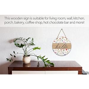 Hello Spring Wooden Sign For Front Door, Wild Flowers Welcome Home Decor Sign, Outdoor Hanging Signs For Housewarming Gifts, Rustic Decor For Farmhouse Front Porch Outside Garden Yard -13 Hello Spring Wooden Sign For Front Door Wild Flowers Welcome Home Decor Sign Outdoor Hanging Signs For Housewarming Gifts Rustic Decor For Farmhouse Front Porch Outside Garden Yard 13