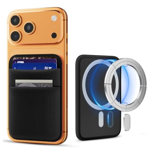 SHANSHUI Wallet for Magsafe, Stretchy Magnetic Phone Wallet Card Holder for Back of Phone Compatible with iPhone 17/16/15/14/13/12 Mini/Plus/Pro/Pro Max