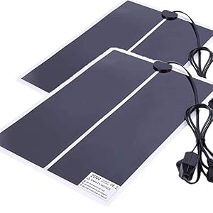 bangminda 2PCS Tapis Chauffant Terrarium avec Thermostat, 7W / 20W Reglable Tapis Chauffant Reptiles, Coussin Chauffant Terrarium pour Reptiles Serpents Tortue Geckos Léopard Lézards Amphibien (20w)