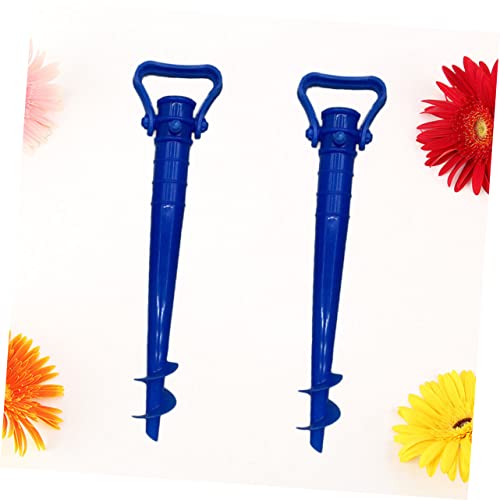 Yardwe 2 Pçs Suporte De Metal Guarda-Chuva De Areia De Praia Sem-Fim Âncora De Areia Cadeiras De Pra