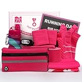 Running Gift Box - 13 Runner Essentials Kit With Belt, Headlamp, Kinesiology Tape, Folding Water Cup & More - Marathon Training, Night and Trail Running Outdoor Fitness Gift for Men Women