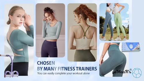 Image of YemaaR's blue grey 6 tube Exercise Equipment Set Tummy Trimmer Yoga Pedal Puller Resistance Band Tube Stretching Band & Home Workout Equipment for Men & Women Fitness Weight Loss Strength Training Gear