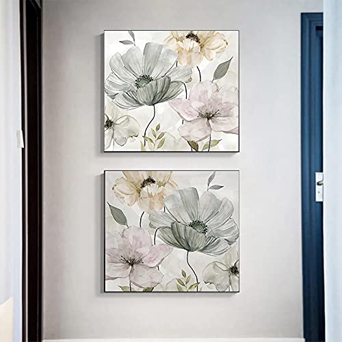 Peinture sur toile fleur nordique de qualité supérieure pour décoration salon