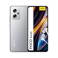 POCO X4 GT 5G Smartphone+Kopfhörer, 8+128GB Handy ohne Vertrag, 6.6”144Hz DynamicSwitch DotDisplay, 64MP Dreifach-Kamera, 5080mAh, 67W Turbo Charge, Silver(DE Version+2 Jahre Garantie)Alexa Hands-Free