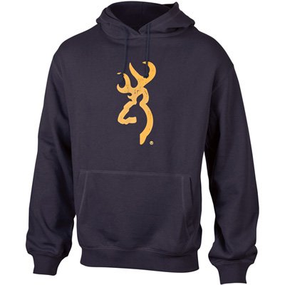 Browning Black Buckmark Hooded Sweatshirt with Gold Ink