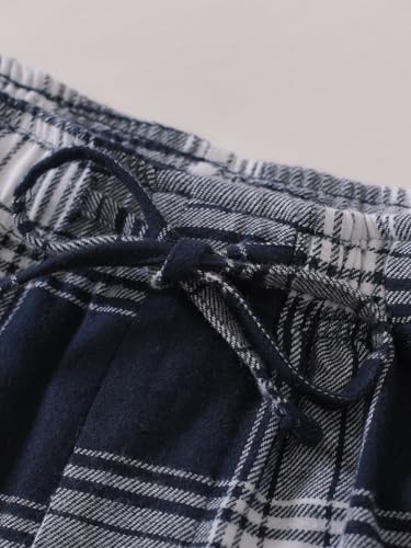 Latuza Men's 2 Pack Cotton Flannel Lounge Sleep Shorts with Pockets4