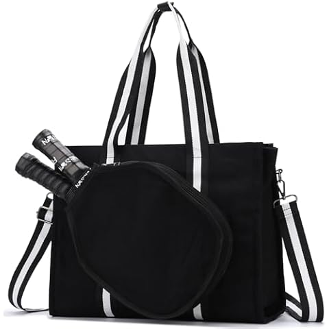 VASCHY Pickleball Canvas Tote Bag with Hooks Cover