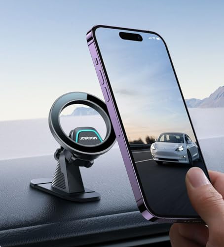 Image of INICIO MagSafe Magnetic Car Mount, Super Stable 360* Dashboard Car Holder with 20 N52 Magnets & Metal Ring for iPhone 16 15 14 13 12 Pro Max Plus, Mag-Safe Cases Galaxy S24 S23 Pixel & All Phones