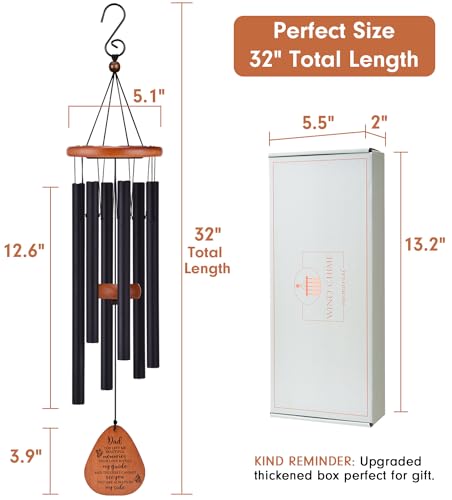 Image of AMBOBE Memorial Sympathy Gifts for Loss of Dad, 32 inch Memorial Wind Chimes for Loss of Father Sympathy Gift, Bereavement Gifts for Loss of Father, Windchimes in Memory of Dad