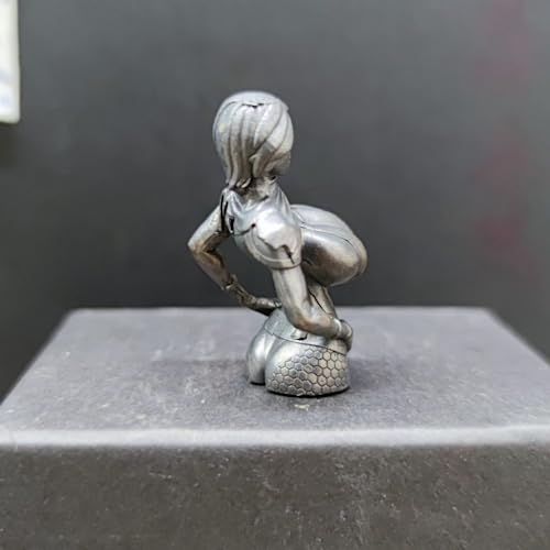 Busto femenino de latón negro, 1.65 pulg, estatua decorativa miniatura 5