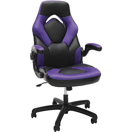OFM Gaming Chair Ergonomic Racing Style PC Computer Desk Office Chair - 360 Swivel, Integrated Lumbar Support & Headrest, Adjustable Height, Recline Tilt Control, Flip-Up Arms, 275lb Max -2020 Purple OFM Gaming Chair Ergonomic Racing Style PC Computer Desk Office Chair - 360 Swivel, Integrated Lumbar Support & Headrest, Adjustable Height, Recline Tilt Control, Flip-Up Arms, 275lb Max -2020 Purple