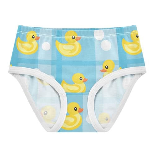 Wusikd Ducks Girls' Underwear Cotton Blue Plaid Girls Briefs Soft Toddler Underwear 2T