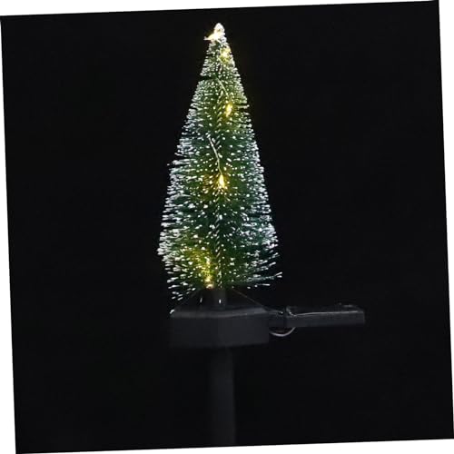 Toyvian Iluminación del Árbol de Navidad Solar Lámpara para Árbol de Exterior Adorno de Jardín para Patio Decoración de Navidad para Césped