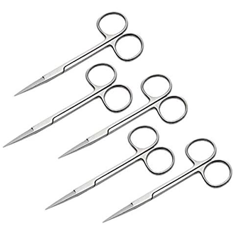 IMED SCIENTIFIC IRSTR5 Iris Micro Dissecting Lab Scissors, Fine Point Straight PACK OF 5 Cover