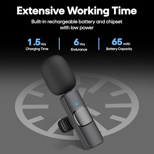 2 x Wireless Microphones For Iphone, Android, Ipad Wireless Mic With Noise Redcution & Crystal Clear Sound | Clip on Microphone Perfect For Video Recording, Vlogging, Youtube, Tik Tok - Image 3