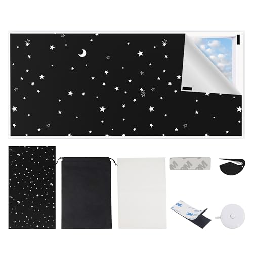 Wovsni Estores Opacos Protección Solar,200x145cm Sombreado de