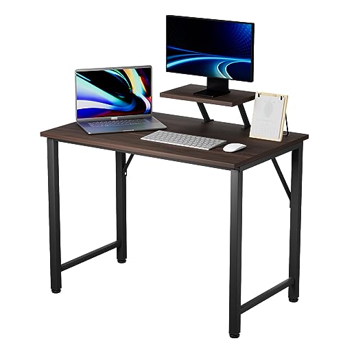 PIPIPOXER Bureau d'Ordinateur 80x40x75cm, Table de Bureau avec Support d'Écran PC Gaming Table,...