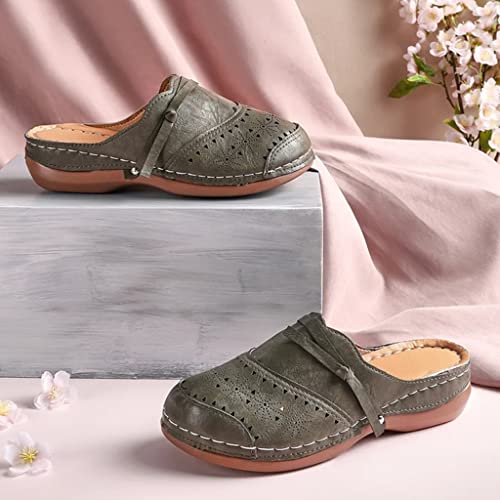 Cydmoty Knotted Cutout Vintage shoes, Women's Flats with Knot Front Cute Ballet Flats for Women Casual Dressy Shoes4