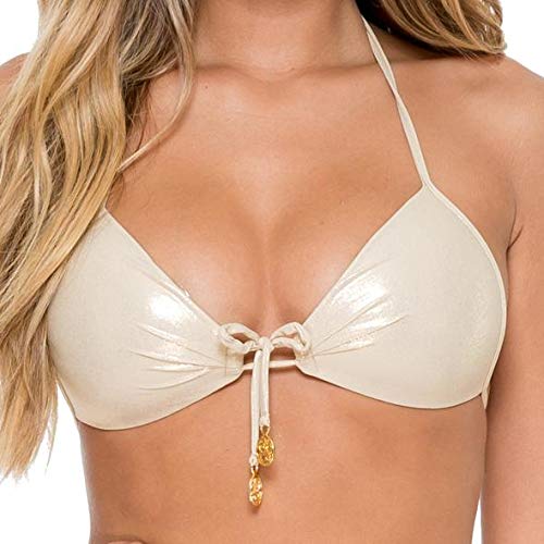 Luli Fama Women's Cosita Buena Molded Push-Up Bandeau Halter Bikini Top