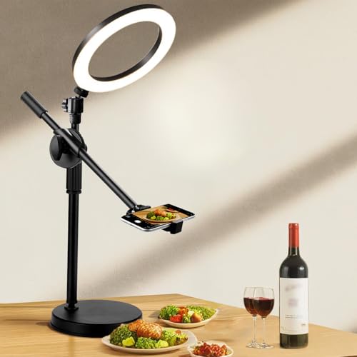 Adjustable Ring Light with Stand & Phone Mount - 10.5' LED Light for iPhone, Dimmable for Videos, Live Stream, Content Creation