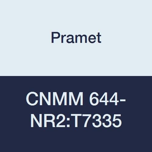 CNMM 644-NR2:T7335 Carbide Indexable Turning Insert, 0.063" Radius, Single Sided Negative, Heavy Roughing, 3/4" I.C., 1/4" Thick, CVD, Stainless and Alloys (M30,S20), Black (Pack of 10)