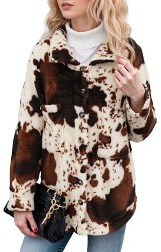 Veste polaire femme avec boutons peluche manteau chaud hiver