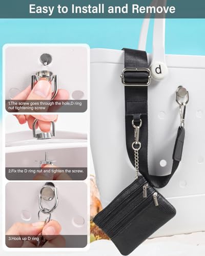 Image of 3 in 1 Strap for Bogg Bag& Clip and Go Strap for Phone with Wallet Crossbody Phone Lanyard Cellphone Lanyard for Women