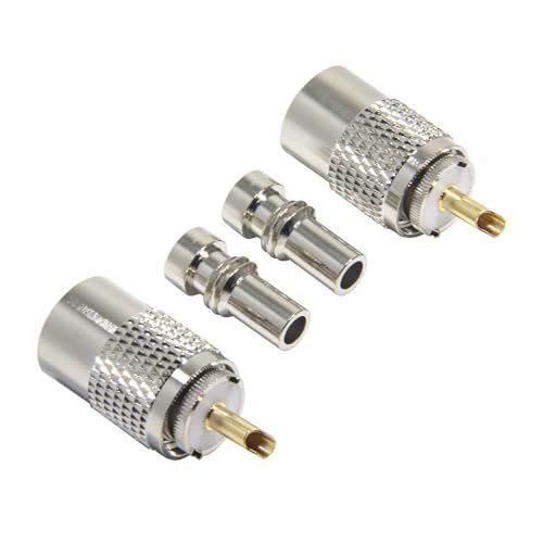 Connecteur PL259 UHF mâle haut de gamme à faible perte pour câbles RG213 et RG58