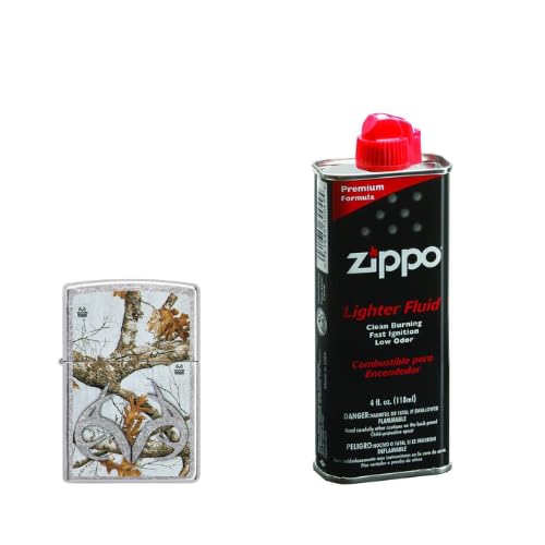 ZippoCombo of Zippo Realtree Edge Colors Windproof Pocket Lighter and 4 oz. Lighter Fluid