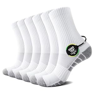 TUUHAW Weisse Socken Herren 43-46 Baumwolle Tennissocken Herren 43-46 Weiß Sportsocken Freizeitsocken Laufsocken Wandersocken Baumwollsocken Frottee Socken Strümpfe