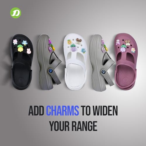 Image of DOCTOR EXTRA SOFT Women's Classic Charms Clogs /Sandals with Adjustable Back Strap for Adult | Comfortable & Light Weight | Stylish & Anti-Skid |Waterproof & Everyday Use Mules for Girls & Ladies D-511
