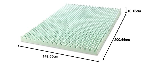 Best Price Mattress Cubrecolchón de Espuma viscoelástica con diseño de Caja de Huevos de 4 Pulgadas con infusión de Aloe calmante, Certificado CertiPUR-US, tamaño Queen - imagen 2