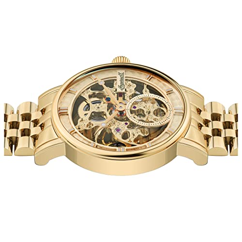 Ingersoll The Herald Herren-Automatikuhr, 40 mm, mit skelettiertem Zifferblatt und Edelstahlarmband – Bild 7