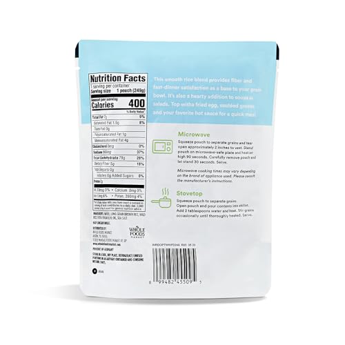 Image of 365 by Whole Foods Market, Long Grain Brown & Wild Rice, (Ready to Heat), 8.8 Ounce (Pack of 3)