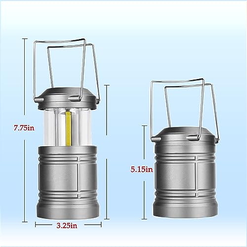 LED Camping Lantern, Battery Powered Hanging Lantern for Outdoor Camping Emergency Power Outages, 4 Pack - image 2