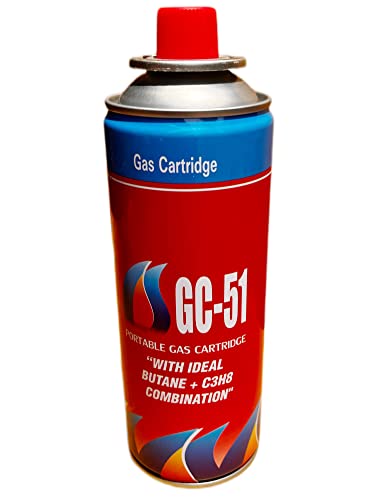 Image of SHoRI Portable Gas Cartridge with Ideal Butane + C3H8 Combination CG51 Easy to Use Perfect Suitable for Camping Stove, Small Stove, Flame Torch, Welding Fuel Gas,(Universal Nozzle /Pin) Pack of 1