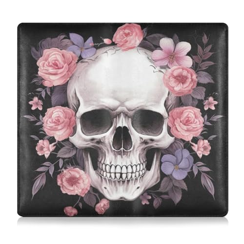 Organizador de auto cuero Skull Flower miniatura 1