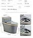 Smart Ceramics Bidet Toilet, One-Piece Dual Flush Toilet with Standard Seat Height, Luxury Gold Finish for Home/Hotel Bathroom, 680x360x830mm(720x390x630mm)