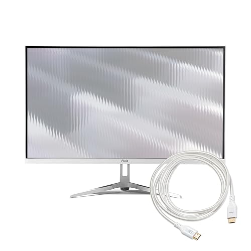 Image of Pixio PX27U Wave White 27 inch 160Hz 4K 3840x2160p Fast IPS Panel 1ms GTG Adaptive Sync Gaming Monitor with White HDMI 2.1 Cable Certified Ultra High Speed 10FT 8K 60Hz 4K 120Hz Nylon Braided
