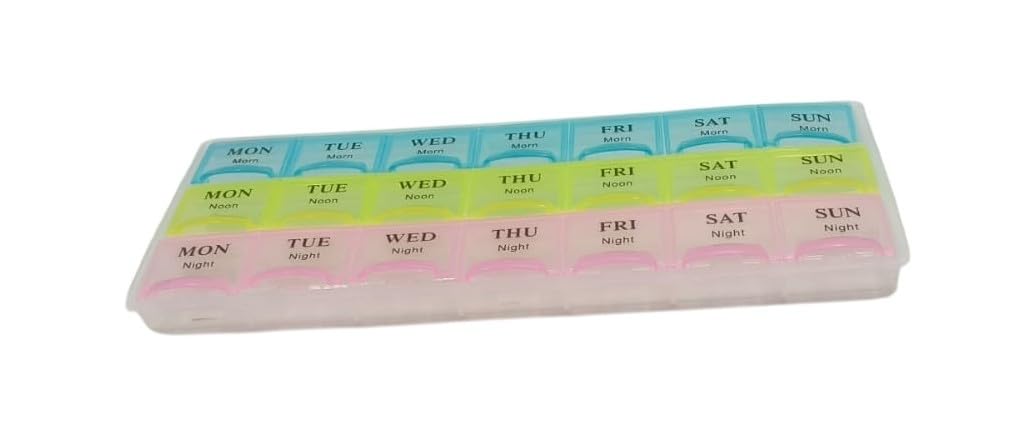 Weekly Pill Organizer – 7 Day Medication Planner with Moisture-Proof Lids – Daily AM/PM Pill Box Case for Vitamins, Supplements & Medication – Travel-Friendly BPA-Free Medicine Container (3 Time A Day)-image-16