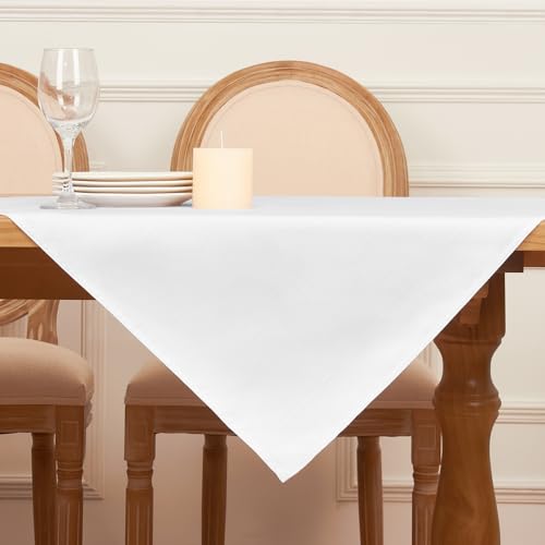 Softalker Tischdecke Weihnachten 80x80 Weiß abwaschbar Mitteldecke...