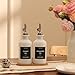 HOMCDALY Olive Oil Dispenser for Kitchen, 11.8oz Glass kitchen Dispenser Bottle, White Oil&Vinegar Cruet Set, Leakproof Oil Bottle for Cooking| Set of 2 (11.8oz – White)