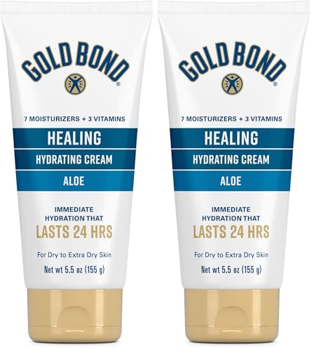 Gold Bond Healing Skin Therapy Lotion with aloe 5.5 oz., Non-Greasy & Hypoallergenic (Pack of 2)
