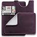 Clara Clark 3 Piece Bathroom Rugs Bath Mat Set, Velvet Memory Foam Bath Mats for Bathroom - Non-Slip, PVC Backing Bath Rugs, Washable - Dries Quickly, Purple