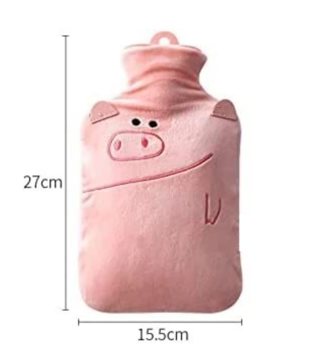 Bolsa Agua Caliente Botella De Agua Caliente con Tapa, Bolsa para Aliviar El Dolor Cuello, Dolores Cabeza, Noches Acogedoras Térmica(A)