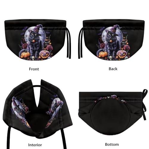Image of Halloween Tea Cozy for Teapot Black Cat Tea Cosy with Insulated Pad Heat Resistance Kettle Cover Coffee Pot Dust Cover Halloween Tabletop Decor for Kitchen