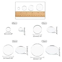 PandaHall 120pcs Runder Spiegel Glasmosaikfliesen Kleiner Spiegel Runde Handwerksspiegelfliesen Für Heimtextilien Handwerk Schmuckherstellung Kunst & Handwerk Projekte, 4 Größen – Ansicht 3