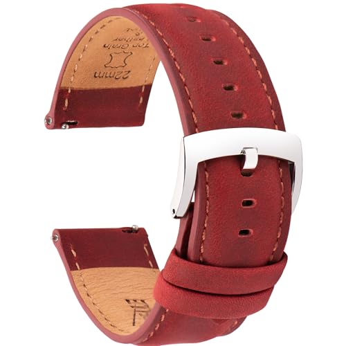 CORROPELLE Leder Uhrenarmbänder Schnellverschluss 18mm 19mm 20mm 21mm 22mm, Vintage Eleganten Hochwertige Ersatz Leder Armband für Damen und Herren, Uhr und Smartwatch