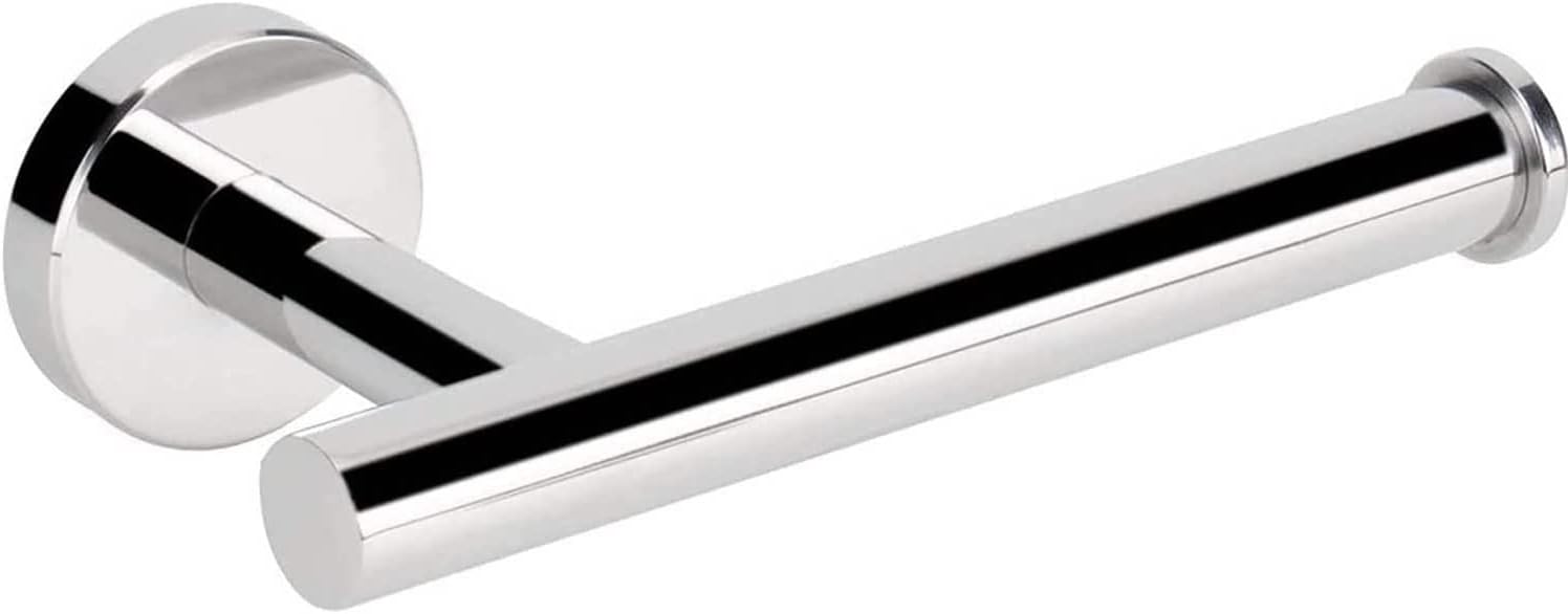 – YUET Wall Mounted Toilet Paper Holder, Chrome SUS 304 Stainless Steel Tissue Dispenser for Bathroom and Kitchen Storage