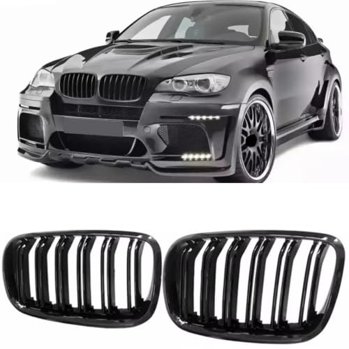 Parrilla delantera de doble listón para coche X5 y X6 E70 E71 modelos 2008-2013 6